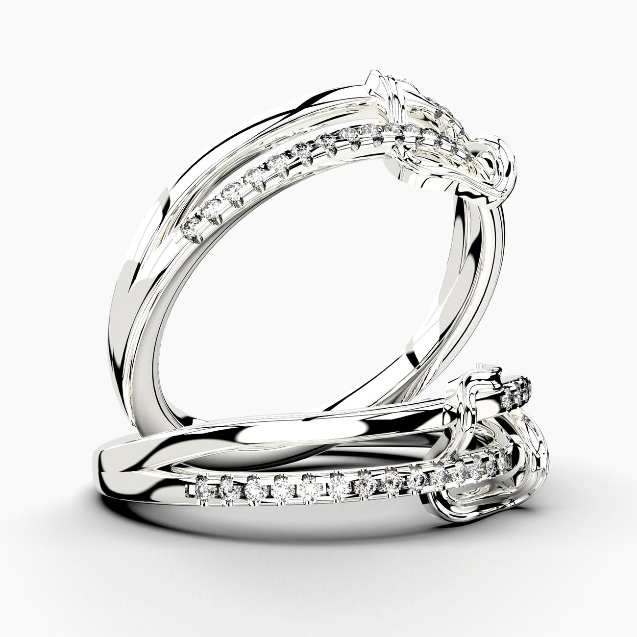 Crossover Interlock Diamond Ring
